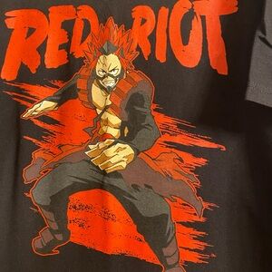 MY HERO ACADEMIA MEN'S EIJIRO KIRISHIMA RED RIOT ANIME T-SHIRT size L